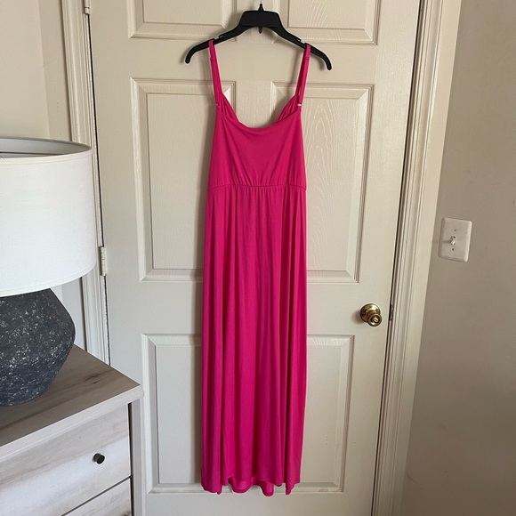 Eloquii | Pink Cutout Tie Detail Dress - Picture 5 of 5